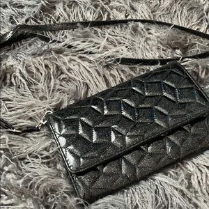 Black sparkle purse with detachable string